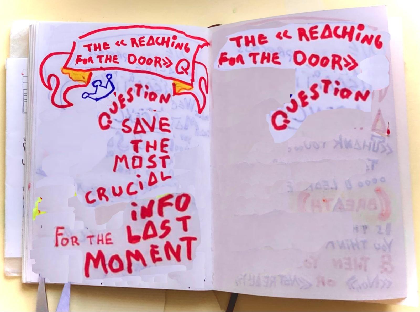 save up their most crucial info for the last moment sketchNote