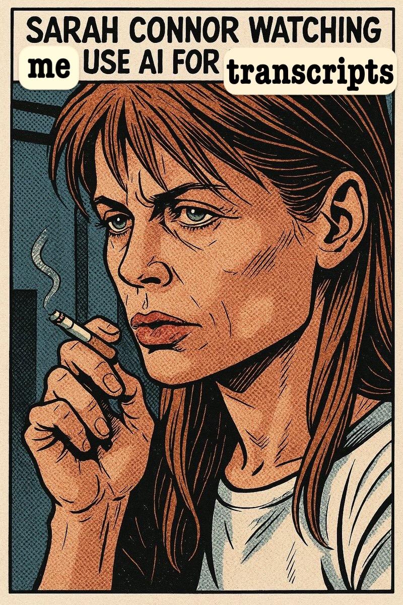 Sara Connor AI smoking